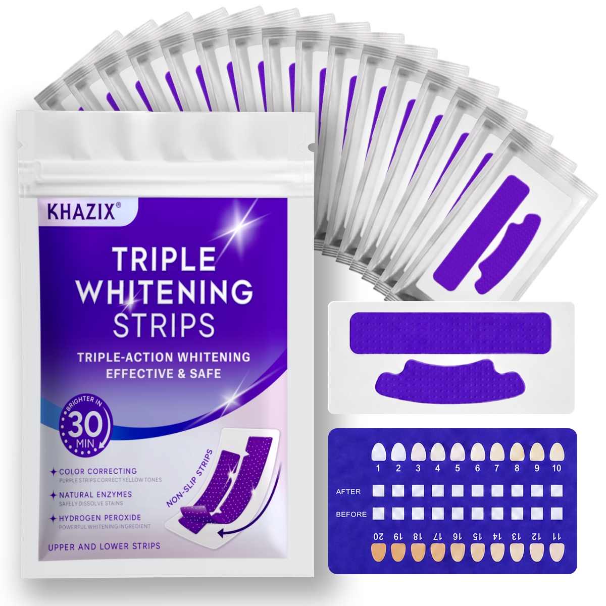 Teeth Whitening Kit - 7 adet Diş Bakım Şeritleri Ağız